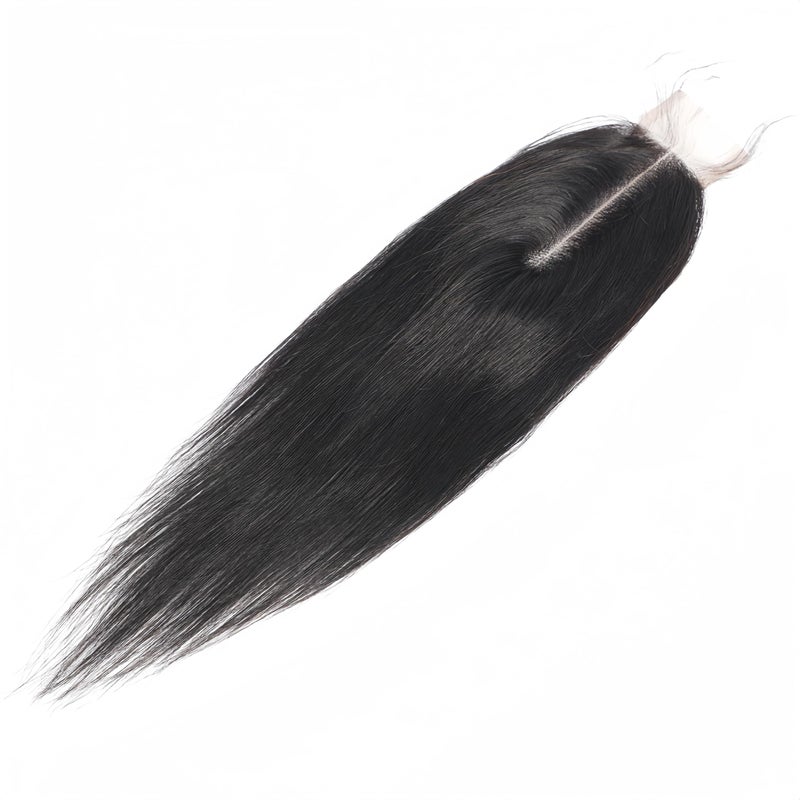 Risbaer Braizilian 2x6 HD Lace Closure Straight Human Hair Deep Middle Part 2x6 Closure with Baby Hair (14 inch) - Image 2